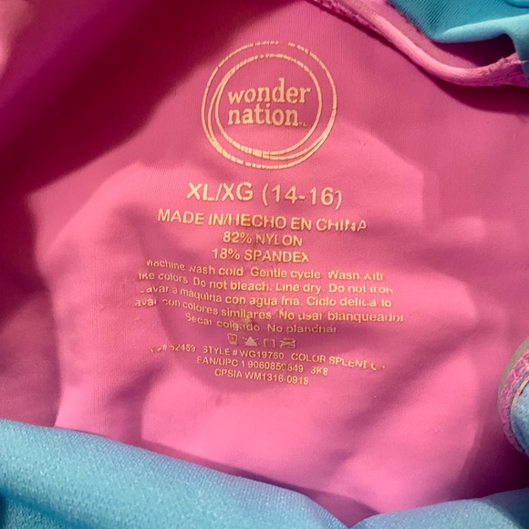 Wonder Nation Girls Swim Bathing Suit Top - Picture 2 of 3